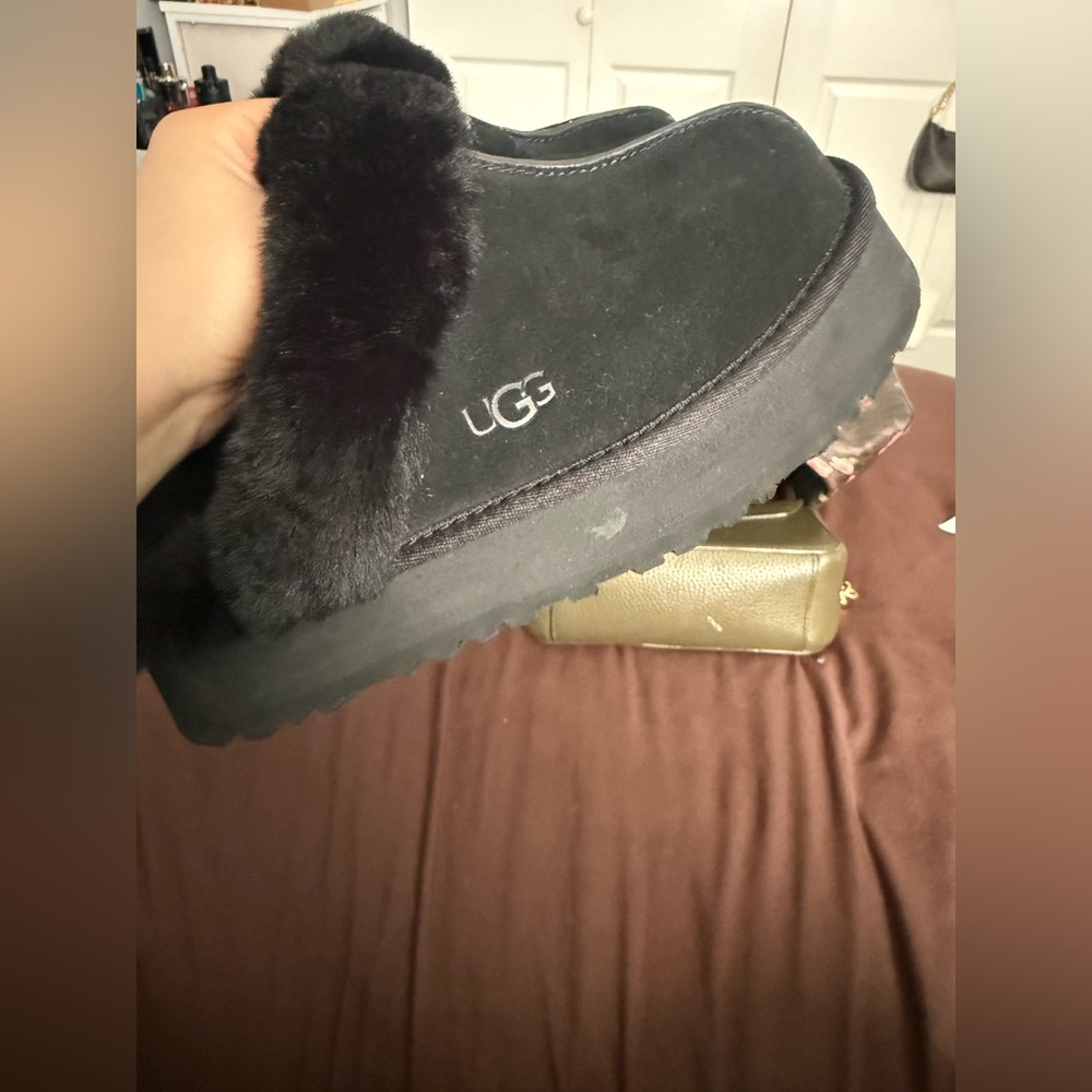 UGG Black Suede Fur-Lined Footwear